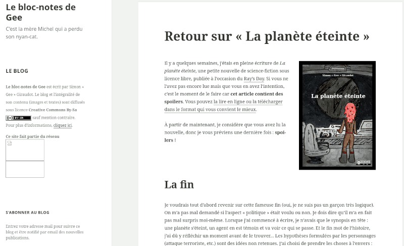 Capture d'écran du site